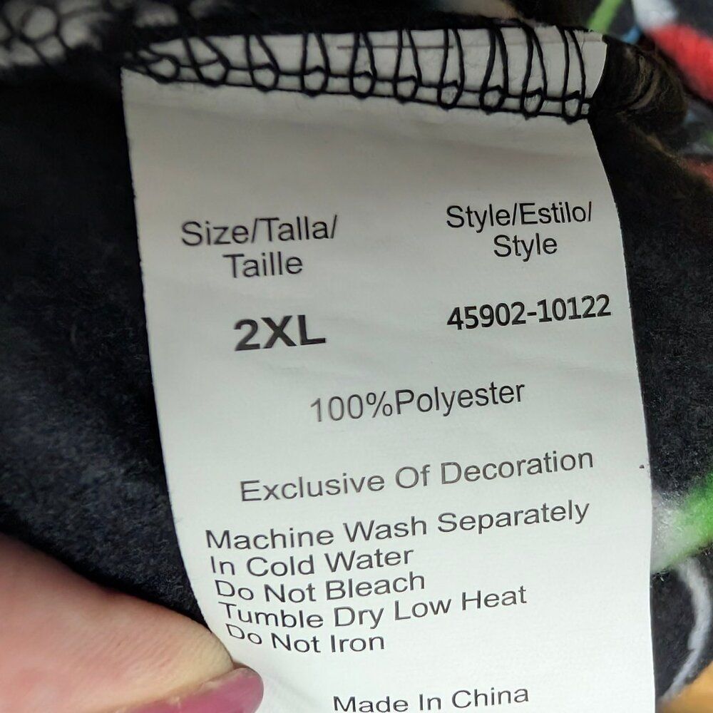 #followme Colorful Christmas Lights Men's Pajama Pants Size 2X - Picture 6 of 7